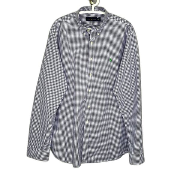 Polo Ralph Lauren Purple Gingham Button Down Shirt Classic Preppy XXL - Picture 2 of 7